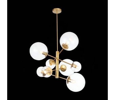 SL1150.203.08 Светильник подвесной ST-Luce Матовое золото/Прозрачный E27 8*40W (из 3-х коробок) LIORA