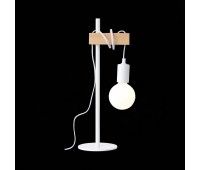 SL1142.504.01 Прикроватная лампа Белый, Светлое дерево E27 1*60W BAGETTI SL1142.504.01 Прикроватная лампа Белый, Светлое дерево E27 1*60W BAGETTI