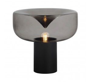 SL6014.404.01 Прикроватная лампа ST-Luce Черный/Дымчатый E27 1*40W RIPPLE