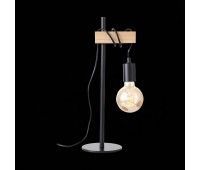 SL1142.404.01 Прикроватная лампа Черный, Светлое дерево E27 1*60W BAGETTI
