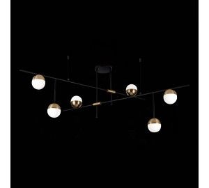 SL1507.422.06 Люстра потолочная ST-Luce Черный/Белый, Золотистый G9 6*5W 4000K ALBERO