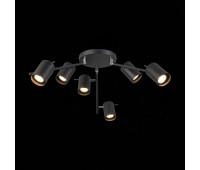 SL597.402.06 Светильник потолочный ST-Luce Черный/Черный GU10 6*7W Потолочные светильники SL597.402.06 Светильник потолочный ST-Luce Черный/Черный GU10 6*7W Потолочные светильники