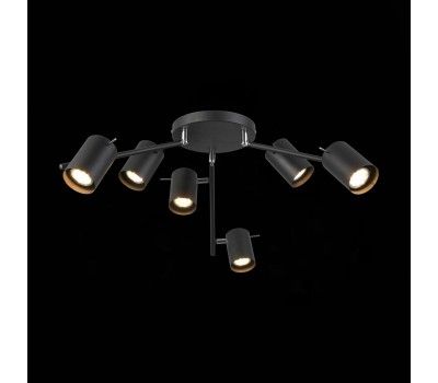 SL597.402.06 Светильник потолочный ST-Luce Черный/Черный GU10 6*7W Потолочные светильники SL597.402.06 Светильник потолочный ST-Luce Черный/Черный GU10 6*7W Потолочные светильники