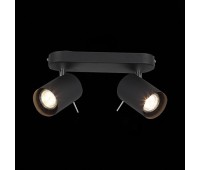 SL597.401.02 Спот ST-Luce Черный, Хром/Черный GU10 LED 2*3W Потолочные светильники SL597.401.02 Спот ST-Luce Черный, Хром/Черный GU10 LED 2*3W Потолочные светильники