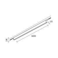 ST665.446.16 Магнитный трековый светильник Черный LED 1*16W 4000K 720Lm Ra>80 36° IP20 L600xW10xH18 SUPER5