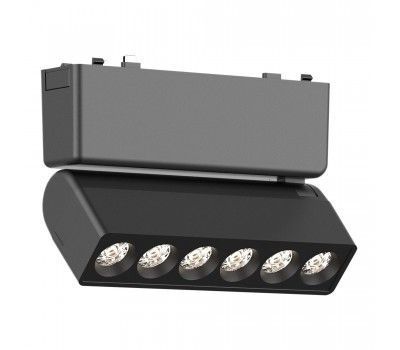 ST675.436.06 Магнитный трековый светильник Черный LED 1*6W 3000K 360Lm Ra>90 IP20 L122xW26xH80 48V SKYFLAT