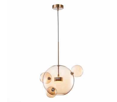 SL1133.303.01 Светильник подвесной ST-Luce Латунь/Коньячный LED 1*10W 3000K BOPONE SL1133.303.01 Светильник подвесной ST-Luce Латунь/Коньячный LED 1*10W 3000K BOPONE