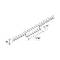 ST665.446.08 Магнитный трековый светильник Черный LED 1*8W 4000K 250Lm Ra>80 100° IP20 L300xW10xH18 SUPER5