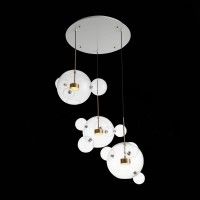 SL1133.203.03 Светильник подвесной ST-Luce Белый,Латунь/Прозрачный LED 3*14W 3000K (из 4-х коробок) BOPONE SL1133.203.03 Светильник подвесной ST-Luce Белый,Латунь/Прозрачный LED 3*14W 3000K (из 4-х коробок) BOPONE