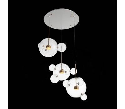 SL1133.203.03 Светильник подвесной ST-Luce Белый,Латунь/Прозрачный LED 3*14W 3000K  (из 4-х коробок) BOPONE
