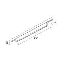 ST665.446.12 Магнитный трековый светильник Черный LED 1*12W 4000K 320Lm Ra>80 100° IP20 L450xW10xH18 SUPER5