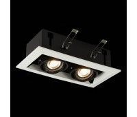 ST250.548.02 Св-к встр. Черный GU10 2*50W  L245xW126xH70 220V Без ламп Встраиваемые светильники