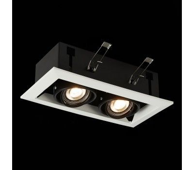 ST250.548.02 Св-к встр. Черный GU10 2*50W  L245xW126xH70 220V Без ламп Встраиваемые светильники