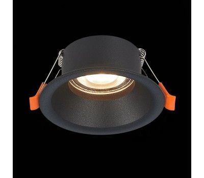 ST201.408.01 Св-к встр. Черный GU10 1*50W  D89xH40 220V Без ламп Встраиваемые светильники