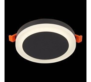 ST104.442.06 Светильник встраиваемый Черный LED 1*6W 4000K 468Lm Ra>80 120° IP20 D110xH20 170-240V Встраиваемые светильники