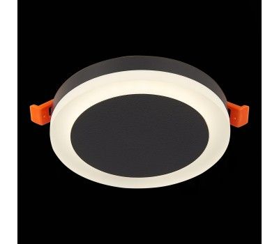 ST104.442.06 Светильник встраиваемый Черный LED 1*6W 4000K 468Lm Ra>80 120° IP20 D110xH20 170-240V Встраиваемые светильники