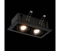 ST250.448.02 Св-к встр. Черный GU10 2*50W L245xW126xH70 220V Без ламп Встраиваемые светильники ST250.448.02 Св-к встр. Черный GU10 2*50W L245xW126xH70 220V Без ламп Встраиваемые светильники