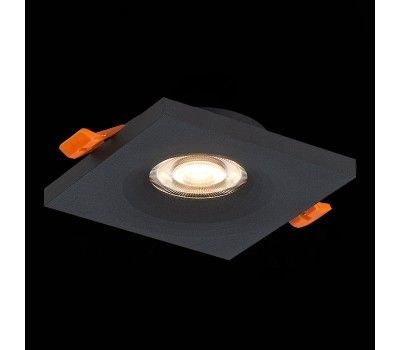 ST205.418.01 Св-к встр. Черный GU10 1*50W  L94xW94xH27 220V Без ламп Встраиваемые светильники
