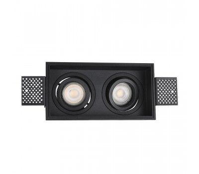 ST262.418.02 Св-к встр. Черный GU10 2*50W IP20 L91,5xW17,2xH5,2 220V Без ламп Встраиваемые светильники