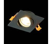 ST251.408.01 Св-к встр. Черный GU10 1*50W  IP20 L92xW92xH27 220V Без ламп Встраиваемые светильники