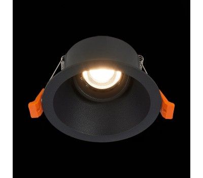 ST207.408.01 Св-к встр. Черный GU10 1*50W  D103xH52 220V Без ламп Встраиваемые светильники