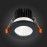 ST704.448.10 Св-к встр. Черный LED 1*10W 4000K 900Lm Ra>90 38° IP20 D80xH60 170-240V Встраиваемые светильники