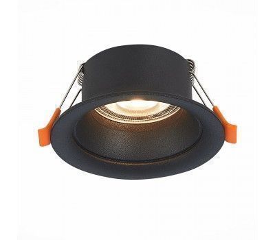 ST200.408.01 Св-к встр. Черный GU10 1*50W  D89xH40 220V Без ламп Встраиваемые светильники