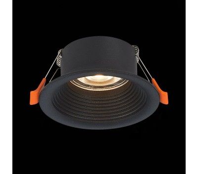 ST202.408.01 Св-к встр. Черный GU10 1*50W  D89xH40 220V Без ламп Встраиваемые светильники