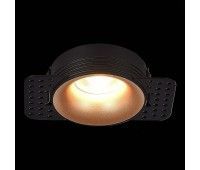 ST218.428.01 Св-к встр. Черный GU10 1*50W  IP20 D78xH30 165-265V Без ламп Встраиваемые светильники