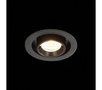 ST702.338.12 Св-к встр. Черный LED 1*12W 3000K 900Lm Ra80 24° IP20 D90xH92 180-240V Встраиваемые светильники