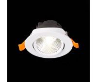 ST211.538.06.24 Св-к встр. Белый LED 1*6W 3000K 480Lm Ra80 24° IP20 D86xH50 220-240V Встраиваемые светильники