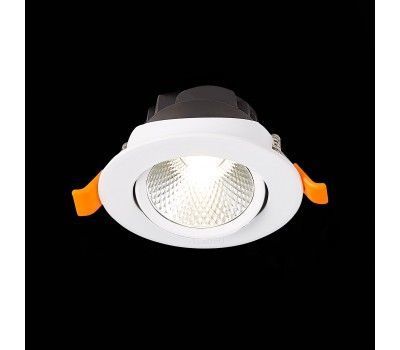 ST211.538.06.24 Св-к встр. Белый LED 1*6W 3000K 480Lm Ra80 24° IP20 D86xH50 220-240V Встраиваемые светильники