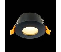 ST213.408.01 Св-к встр. Черный GU10 1*50W  IP44 D84xH50 220V Без ламп Встраиваемые светильники