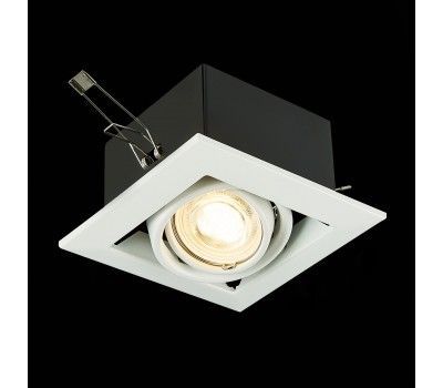 ST250.558.01 Св-к встр. Черный, Белый GU10 1*50W  IP20 L126xW126xH70 220V Без ламп Встраиваемые светильники