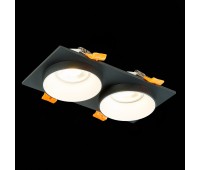 ST206.428.02 Св-к встр. Черный GU10 2*50W  IP20 L175xW92xH38 220V Без ламп Встраиваемые светильники