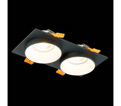 ST206.428.02 Св-к встр. Черный GU10 2*50W  IP20 L175xW92xH38 220V Без ламп Встраиваемые светильники