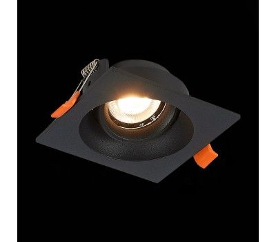 ST208.418.01 Св-к встр. Черный GU10 1*50W  L94xW94xH40 220V Без ламп Встраиваемые светильники