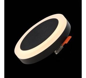 ST104.402.06 Светильник встраиваемый Черный LED 1*6W 3000K 468Lm Ra>80 120° IP20 D110xH20 170-240V Встраиваемые светильники