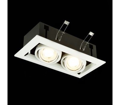 ST250.558.02 Св-к встр. Черный, Белый GU10 2*50W  IP20 L245xW126xH70 220V Без ламп Встраиваемые светильники