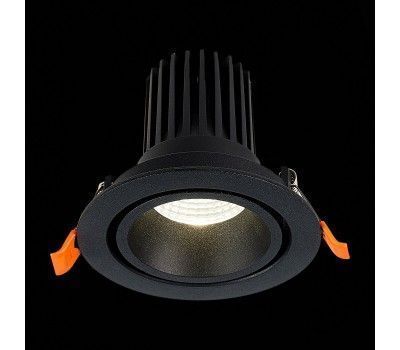 ST705.448.10 Св-к встр. Черный LED 1*10W 4000K 750Lm Ra>90 38° IP20 D102xH85 170-240V Встраиваемые светильники