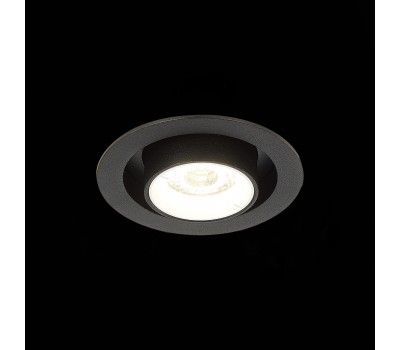 ST702.438.12 Св-к встр. Черный LED 1*12W 3000K 900Lm Ra80 24° IP20 D90xH92 180-240V Встраиваемые светильники