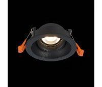 ST208.408.01 Св-к встр. Черный GU10 1*50W  D94xH40 220V Без ламп Встраиваемые светильники