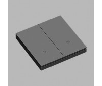 Выключатель двухклавишный Zigbee Black