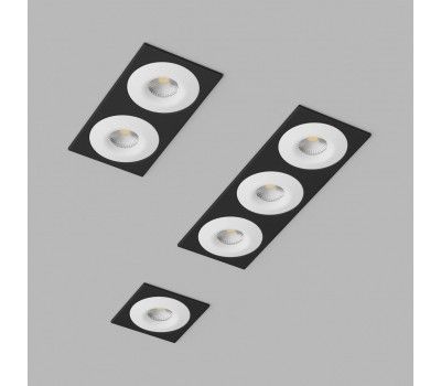 Встраиваемый светильник под сменную лампу Ledron AO1501001 SQ Black-White