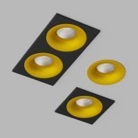 Встраиваемый светодиодный светильник Ledron LOFT SQ Black-Gold