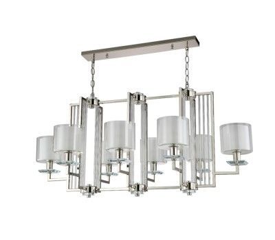 Люстра Crystal Lux NICOLAS SP8 L1000 NICKEL/WHITE