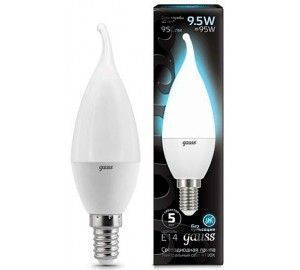 Лампочка LED Candle tailed E14 9.5W 4100K 1/10/50 104101210