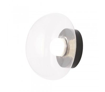 Бра Crystal Lux BOSQUE AP1 BLACK/TRANSPARENT