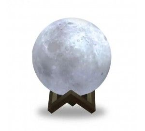 Ночник настольный светодиодный 3D Луна Li-ion 450mA белый NN001