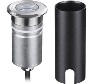 Встраиваемый грунтовый светильник Odeon Light Ingro 6660/1GL3 черный/металл IP67 LED 3W 3000K 12V/24V (нужен драйвер 357781/357782)